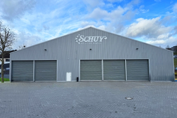 Foto der neuen Schuy Logistik- & Lagerhalle.