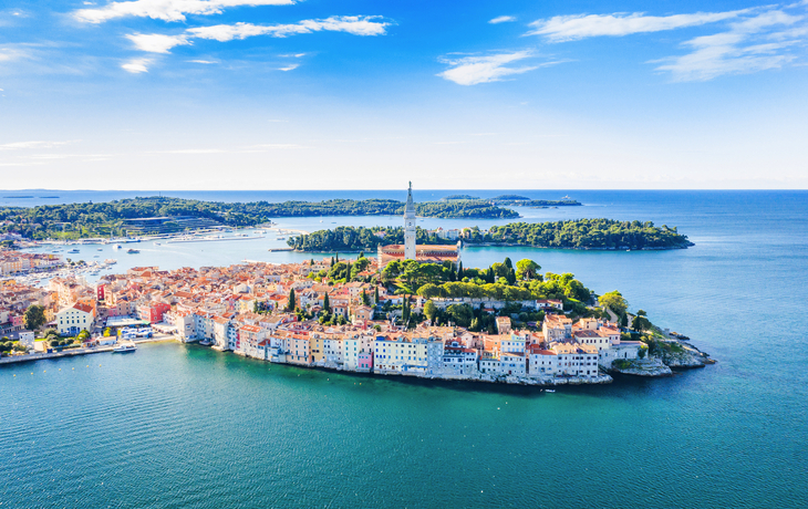 Luftaufnahme der Altstadt von Rovinj