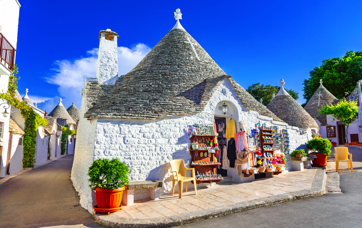 Alberobello in Apulien, Italien