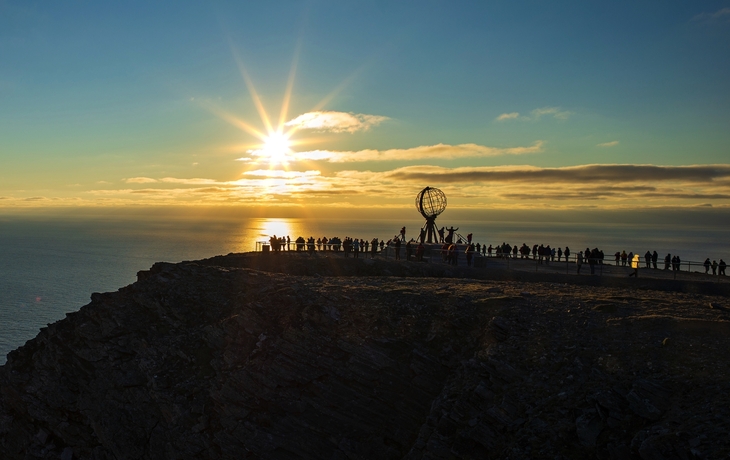 zur Mitternachtssonne am Nordkap