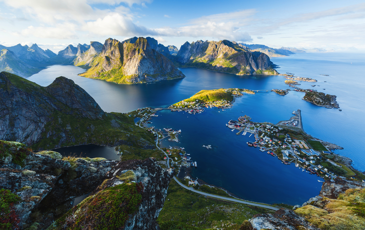 Blick auf Reine in den Lofoten