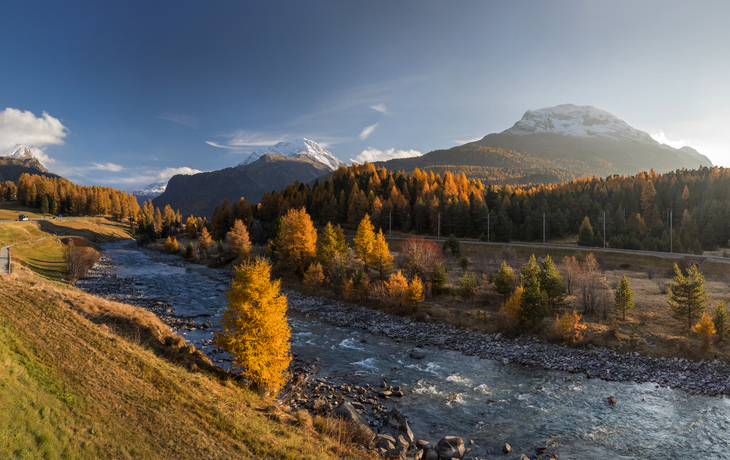 herbstliche Gegend um Pontrisina