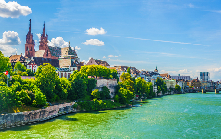 Blick auf den Basler Münster, Schweiz
