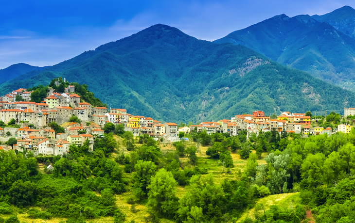 Montefegatesi in der Provinz Lucca, Toskana, Italien