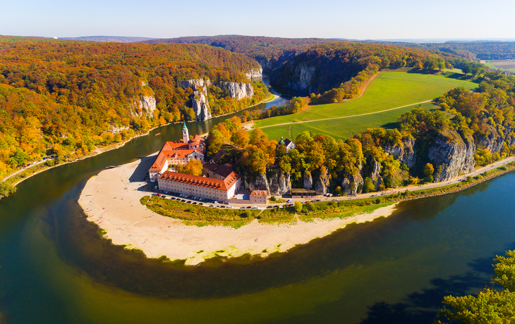 Kloster Weltenburg in Kelheim an der Donau in Bayern, Deutschland.