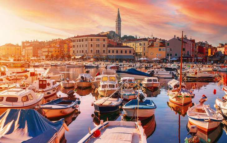 Rovinj bei Sonnenuntergang
