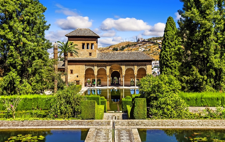 Partal Palace in La Alhambra in Granada, Spain