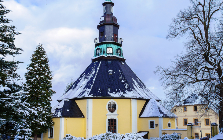 Kirche in Seiffen Erzgebirge Sachsen Deutschland