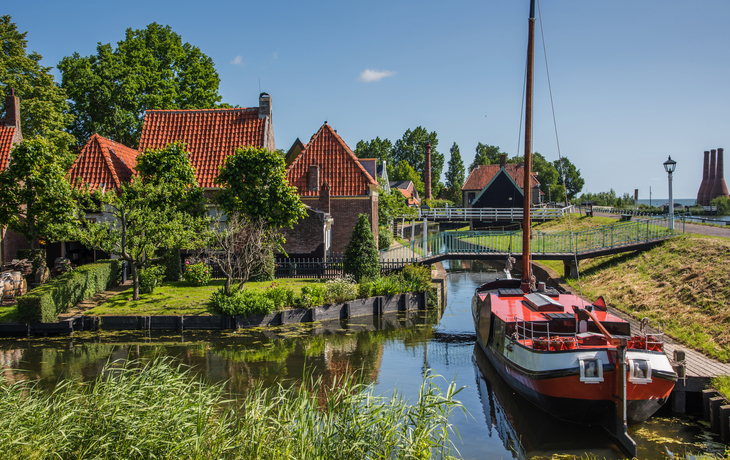 die alten Fischerhütten im Zuiderzeemuseum in Enkhuizen