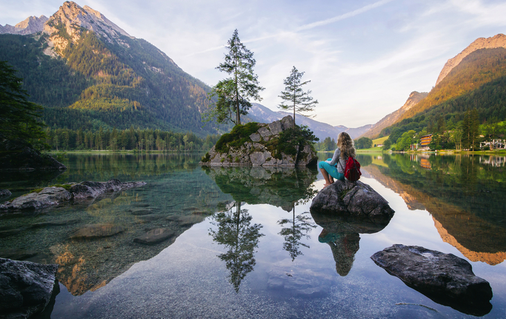 Hintersee bei Berchtesgaden in den bayerischen Alpen