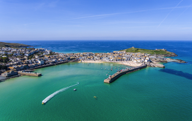 Luftbild von St. Ives in Cornwall