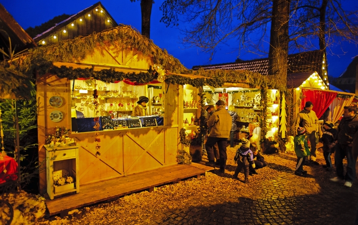 Weihnachtsmarkt in Dinkelsbühl, Deutschland