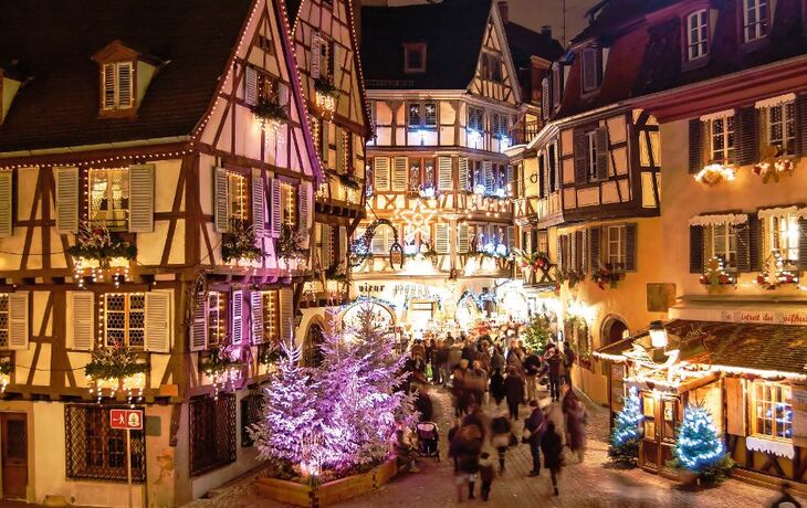 Der Weihnachtsmarkt in Colmar im Elsass