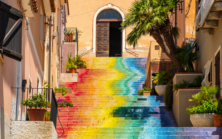 Arzachena- berühmte Treppe von Saint Lucia Leadin