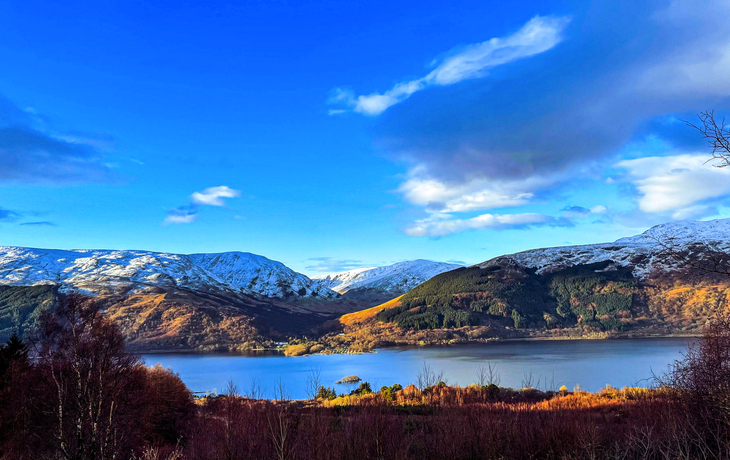 Loch Lomond in Schottland, Vereinigtes Königreich