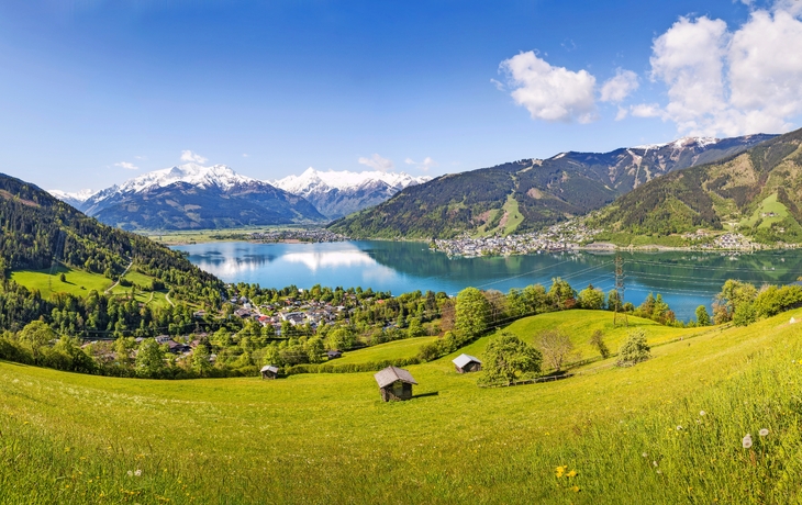 Blick über Zell am See im Sommer