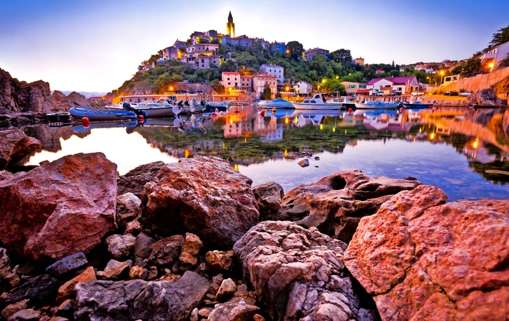 Vrbnik auf der Insel Krk in der Kvarner Bucht, Kroatien