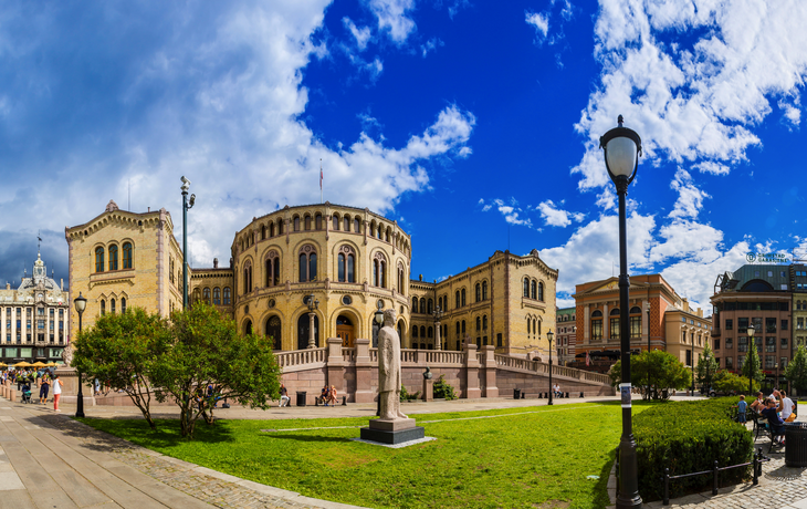 Norwegisches Parlamentsgebäude in Oslo
