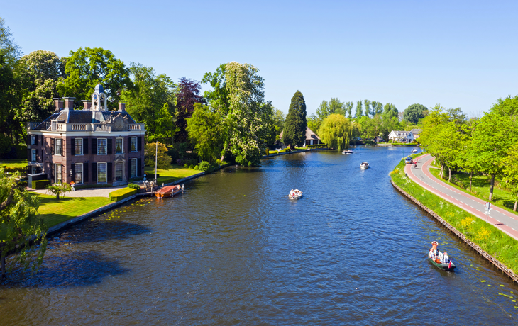 Luftaufnahmen vom Fluss Vecht in den Niederlanden
