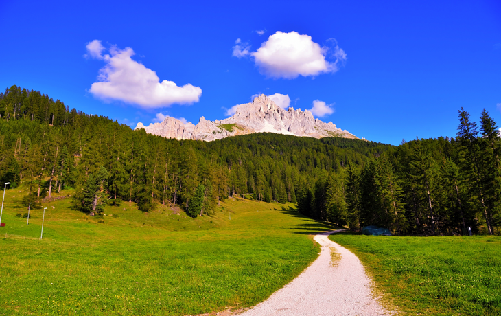 Latemar nahe Obereggen in den italienischen Dolomiten zwischen Südtirol und dem Trentino