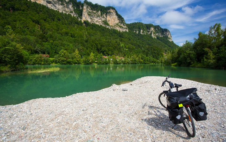 Fluss Drau und Drauradweg