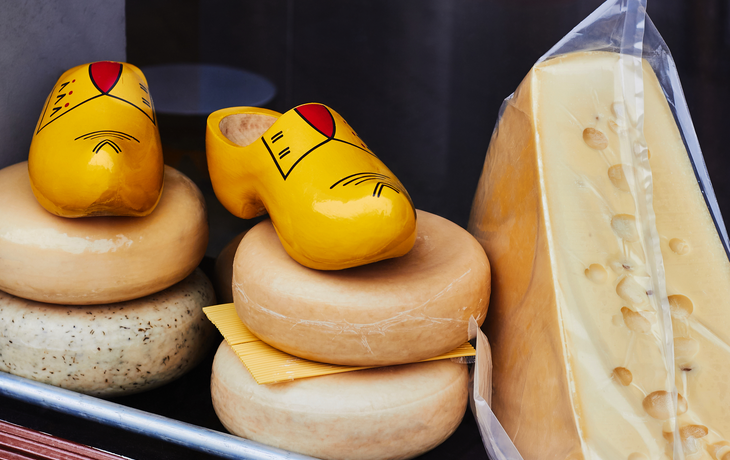 holländischer Käse im Schaufenster