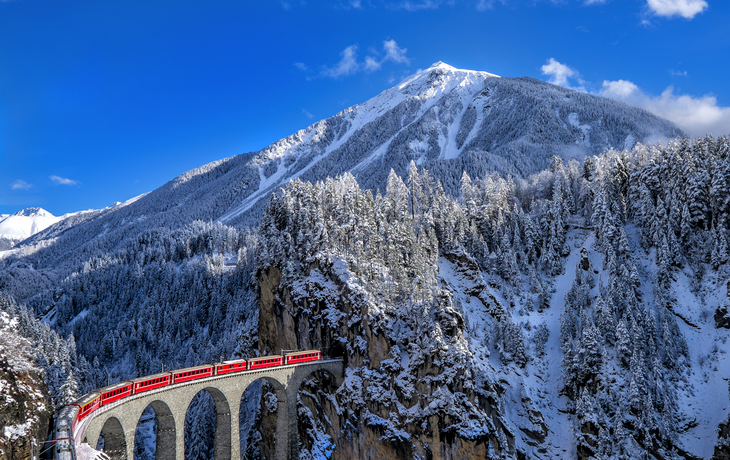 Landwasserviadukt in Filisur, Schweiz